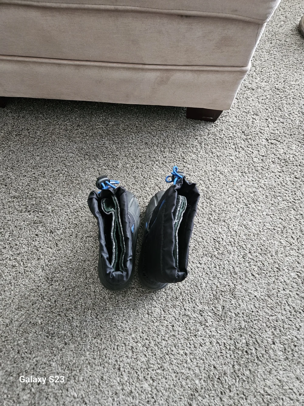 Sorel Kids Black and Blue Insulated Snow Boots